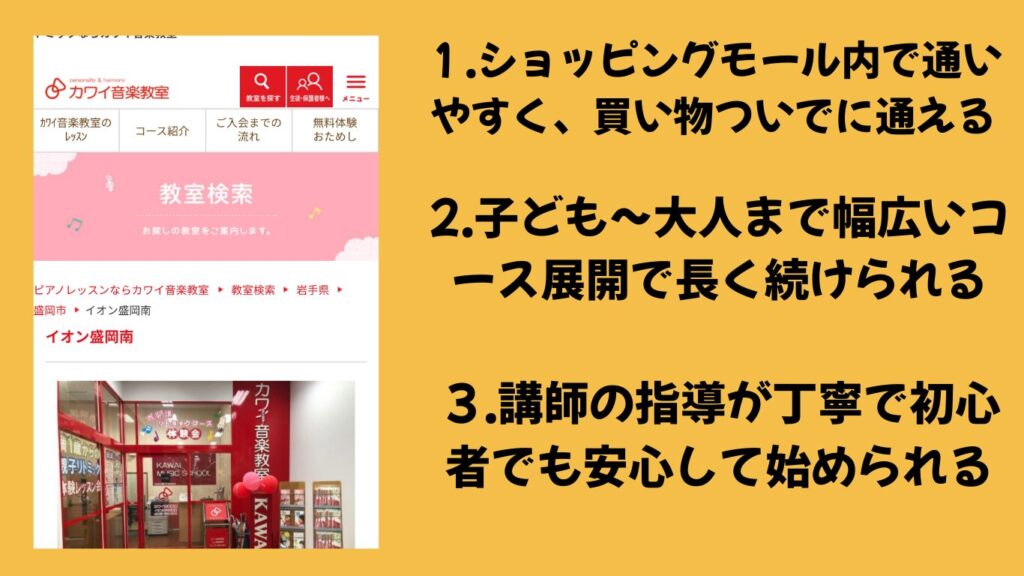 カワイ音楽教室イオン盛岡南