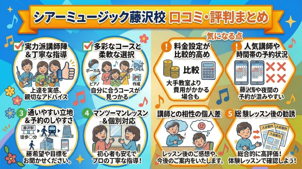 シアーミュージック藤沢校の体験レッスン申し込みから受講までの流れ