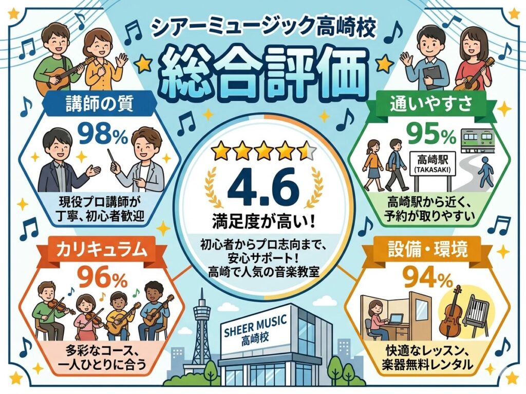 シアーミュージック高崎校の総合評価