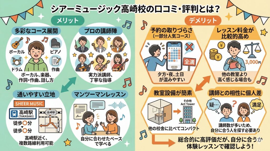 シアーミュージック高崎校の体験レッスン申し込みから受講までの流れ