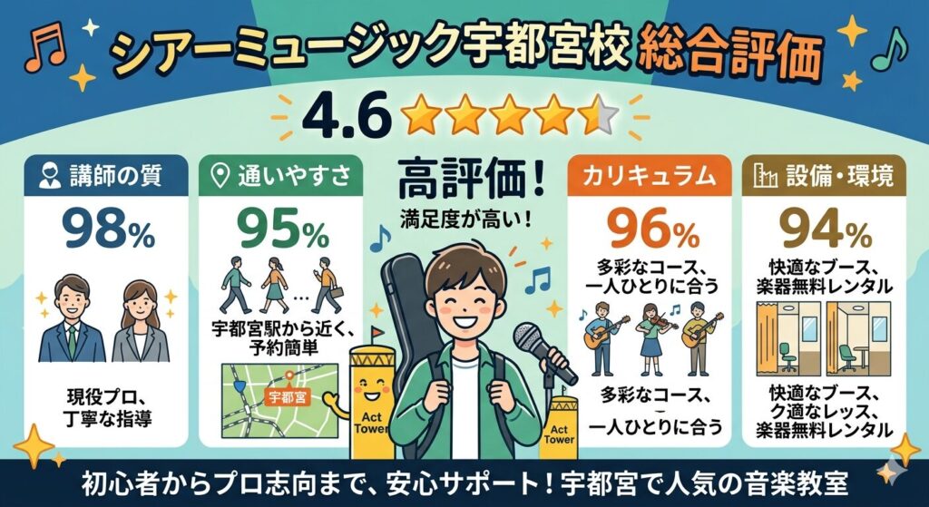 シアーミュージック宇都宮校の総合評価