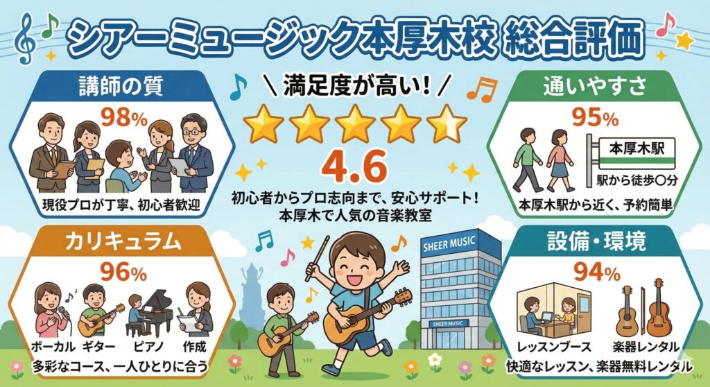 シアーミュージック本厚木校の総合評価