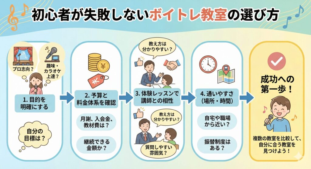 初心者が失敗しないボイトレ教室の選び方