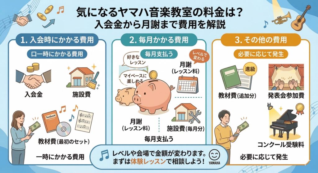 気になるヤマハ音楽教室の料金は？入会金から月謝まで費用を解説