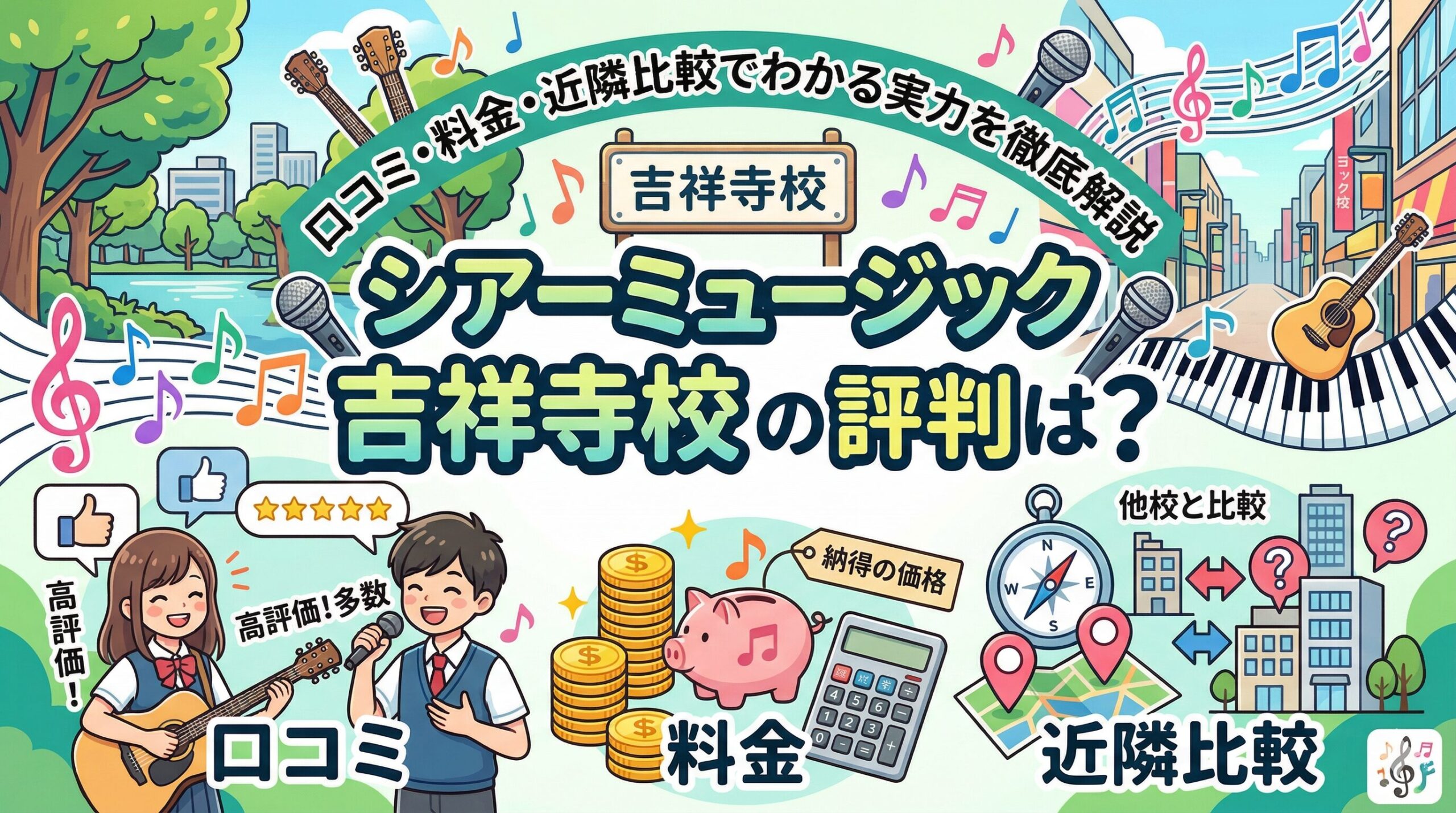シアーミュージック吉祥寺校の評判は？口コミ・料金・近隣比較でわかる実力を徹底解説