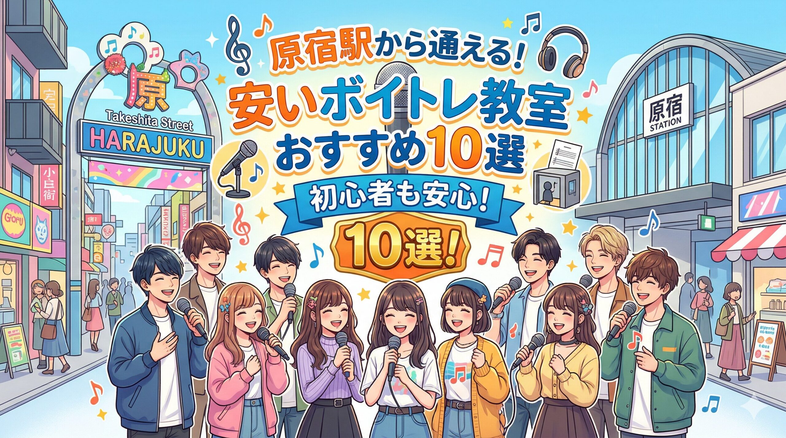 原宿駅から通える安いボイトレ教室おすすめ10選！初心者も安心