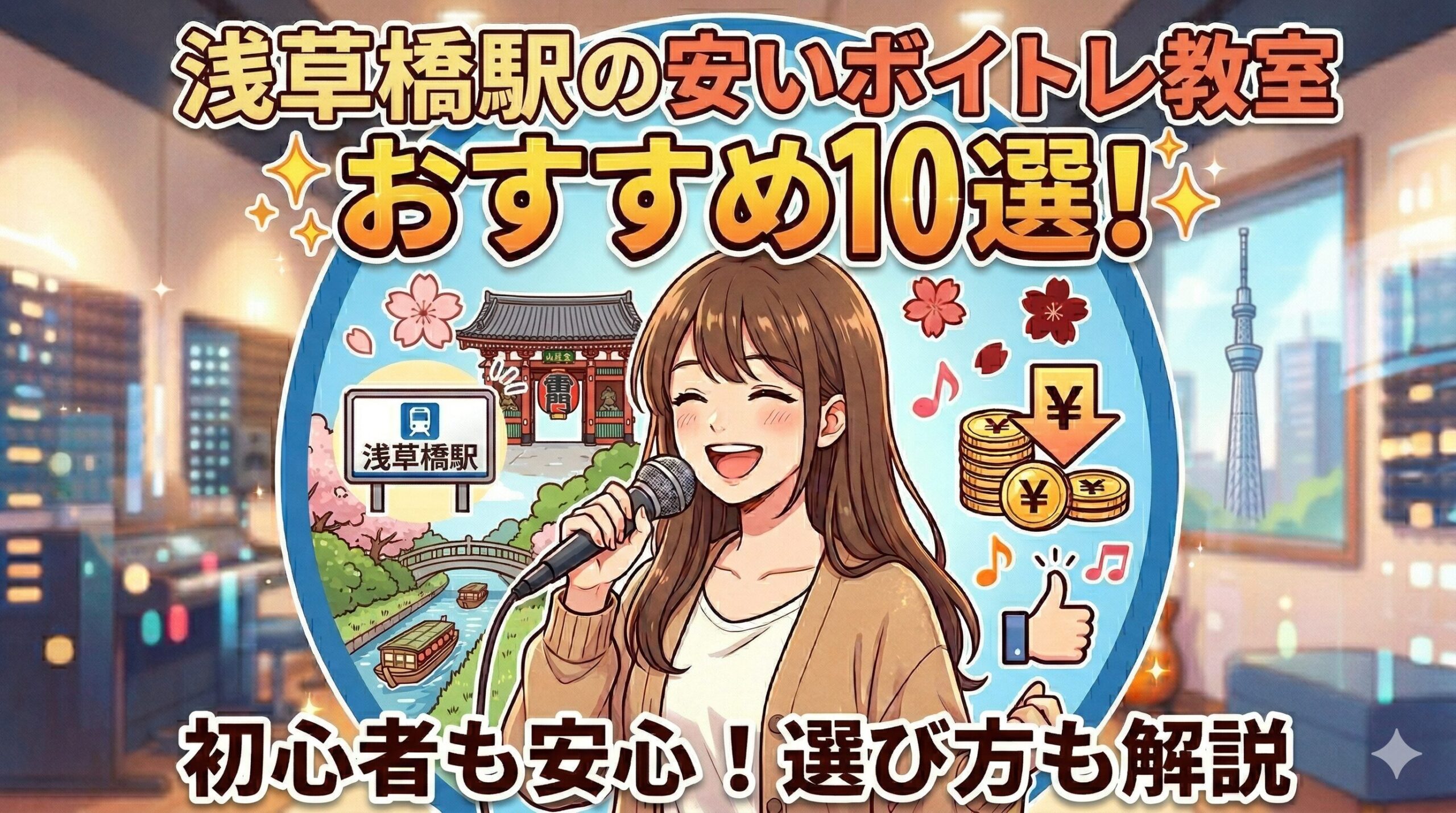 浅草橋駅の安いボイトレ教室おすすめ10選！初心者も安心