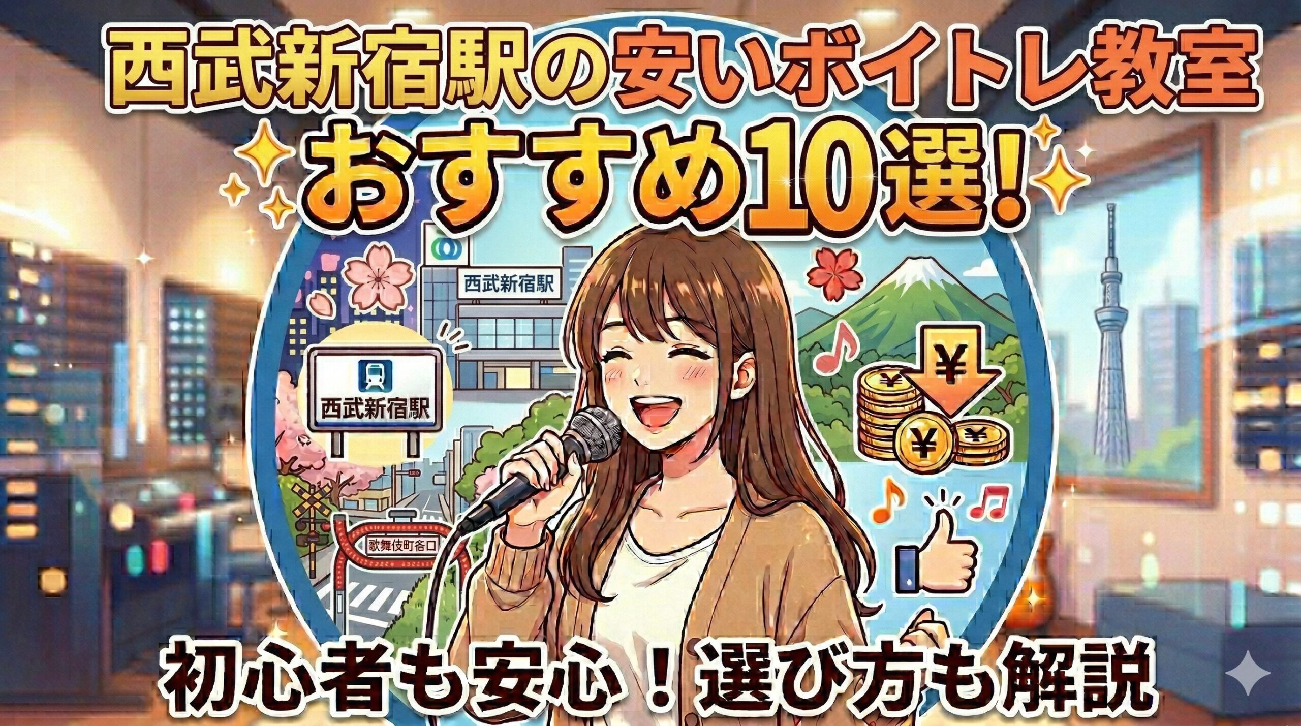 西武新宿駅の安いボイトレ教室おすすめ10選！初心者も安心