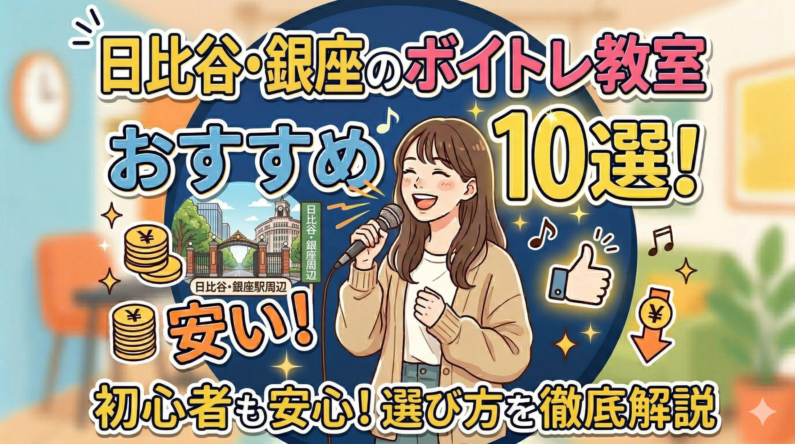 日比谷・銀座の安いボイトレ教室10選！初心者も安心の選び方