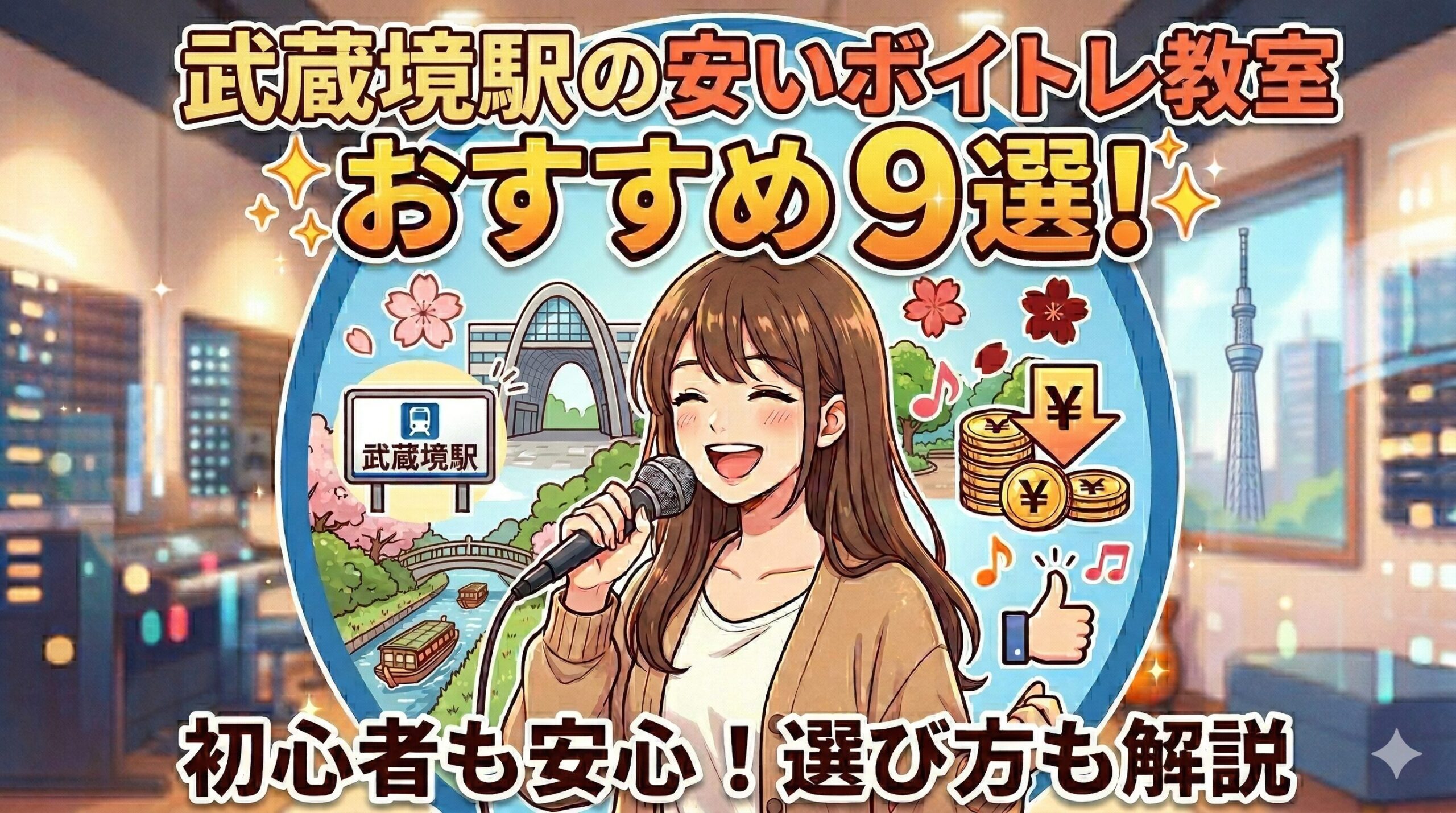 武蔵境駅の安いボイトレ教室おすすめ9選！初心者も安心